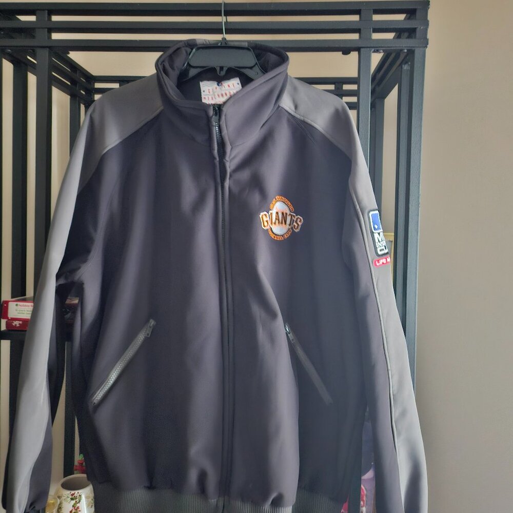 MLB INSIDERS CLUB SAN FRANCISCO GIANTS  BLACK AND GREY MEN JACKET SIZE XL